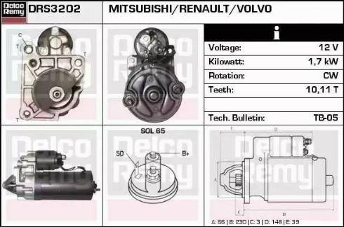 Remy DRS3202 - Стартер autospares.lv