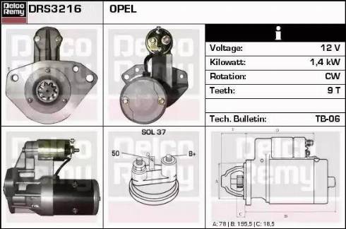 Remy DRS3216 - Стартер autospares.lv