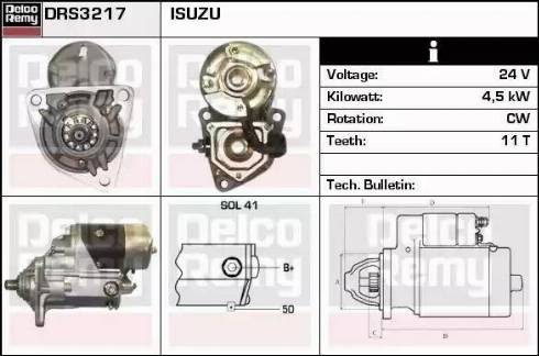 Remy DRS3217 - Стартер autospares.lv