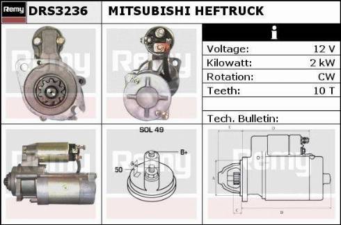 Remy DRS3236 - Стартер autospares.lv