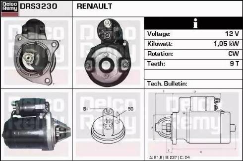 Remy DRS3230 - Стартер autospares.lv