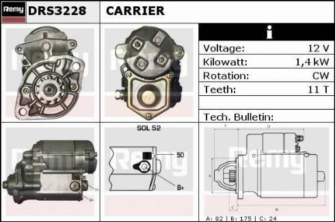 Remy DRS3228 - Стартер autospares.lv