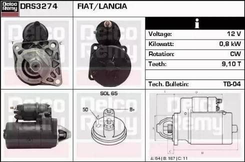 Remy DRS3274 - Стартер autospares.lv