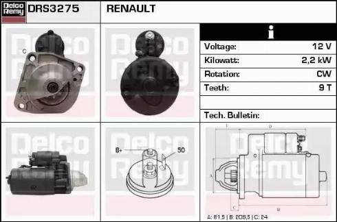 Remy DRS3275 - Стартер autospares.lv