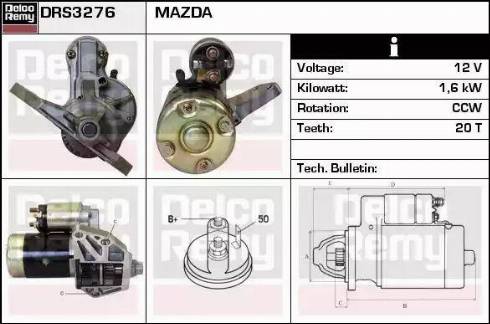 Remy DRS3276 - Стартер autospares.lv