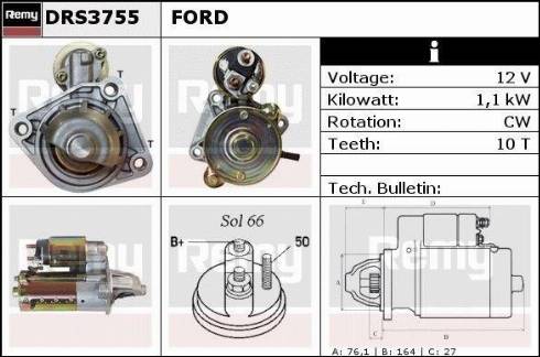 Remy DRS3755 - Стартер autospares.lv