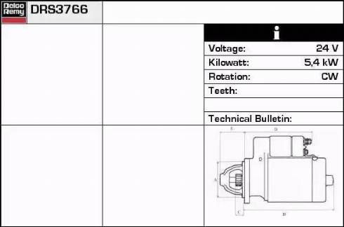 Remy DRS3766 - Стартер autospares.lv