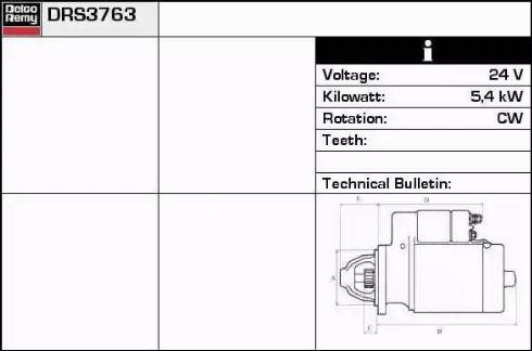 Remy DRS3763 - Стартер autospares.lv