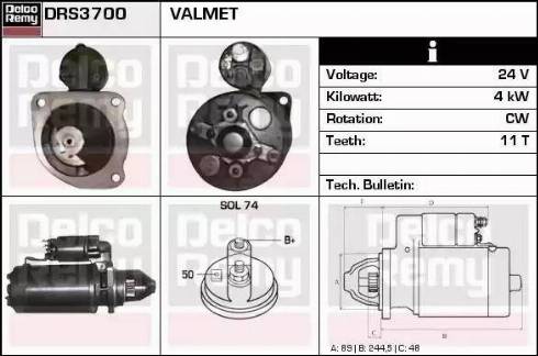 Remy DRS3700 - Стартер autospares.lv