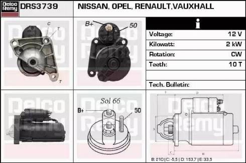 Remy DRS3739 - Стартер autospares.lv