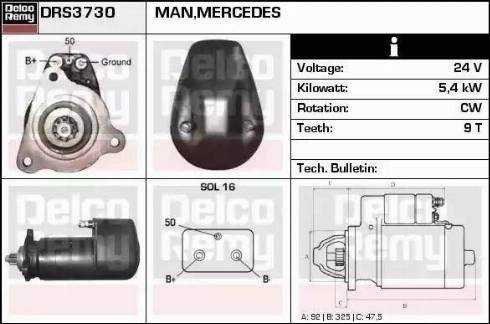 Remy DRS3730 - Стартер autospares.lv