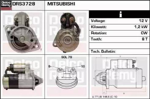 Remy DRS3728 - Стартер autospares.lv