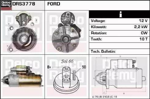 Remy DRS3778 - Стартер autospares.lv