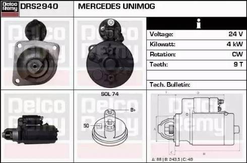 Remy DRS2940 - Стартер autospares.lv