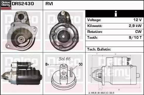 Remy DRS2430 - Стартер autospares.lv