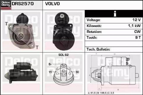 Remy DRS2570 - Стартер autospares.lv