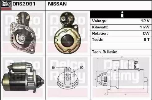 Remy DRS2091 - Стартер autospares.lv