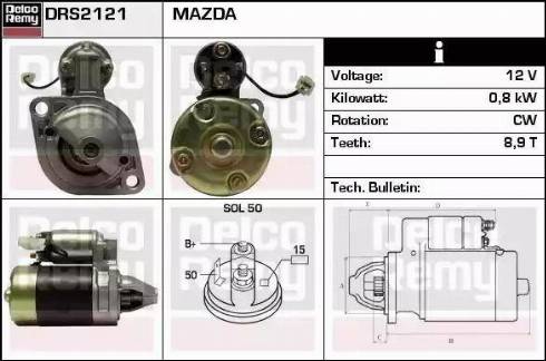 Remy DRS2121 - Стартер autospares.lv