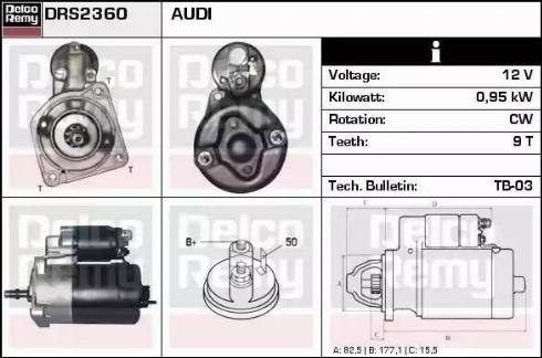 Remy DRS2360 - Стартер autospares.lv