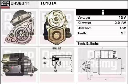 Remy DRS2311 - Стартер autospares.lv