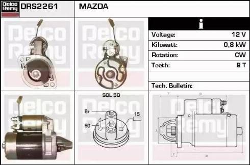 Remy DRS2261 - Стартер autospares.lv