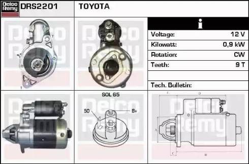 Remy DRS2201 - Стартер autospares.lv