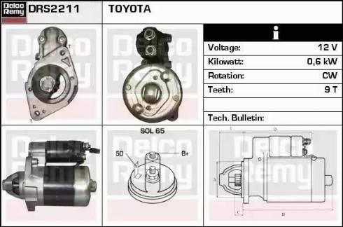 Remy DRS2211 - Стартер autospares.lv