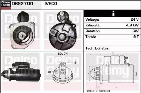 Remy DRS2700 - Стартер autospares.lv