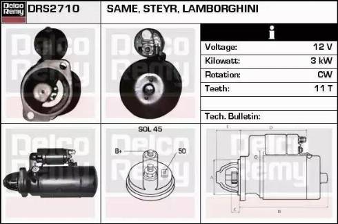 Remy DRS2710 - Стартер autospares.lv