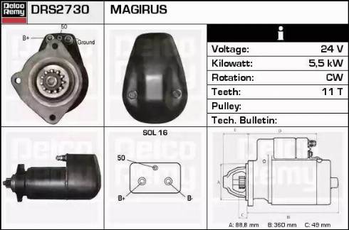 Remy DRS2730 - Стартер autospares.lv