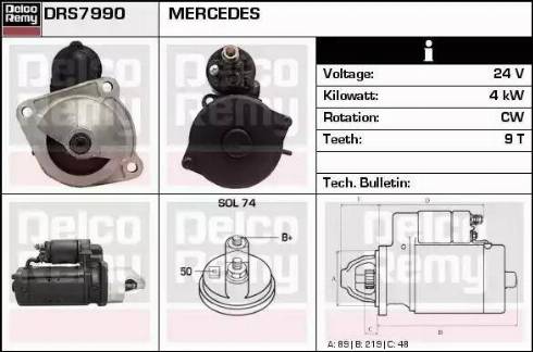 Remy DRS7990 - Стартер autospares.lv