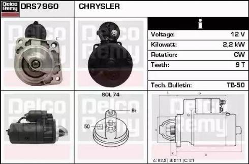 Remy DRS7960 - Стартер autospares.lv