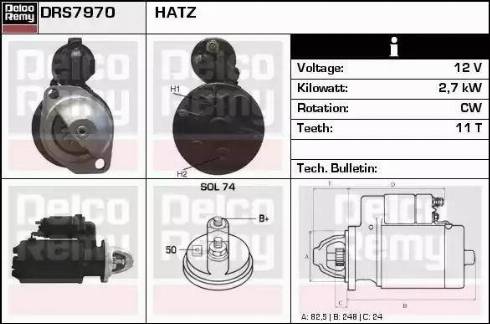 Remy DRS7970 - Стартер autospares.lv