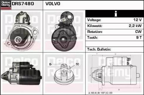 Remy DRS7480 - Стартер autospares.lv