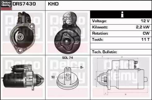 Remy DRS7430 - Стартер autospares.lv