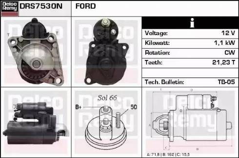 Remy DRS7530N - Стартер autospares.lv