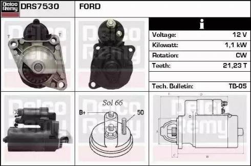 Remy DRS7530N - Стартер autospares.lv