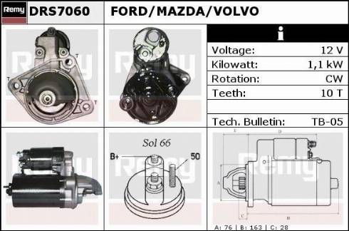 Remy DRS7060X - Стартер autospares.lv