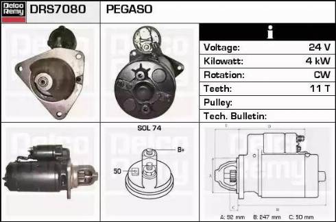 Remy DRS7080 - Стартер autospares.lv