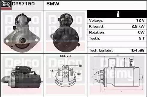 Remy DRS7150 - Стартер autospares.lv