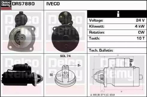 Remy DRS7880 - Стартер autospares.lv