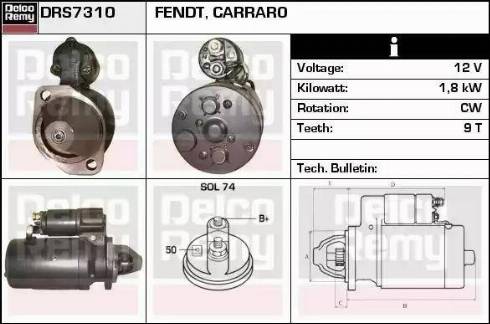 Remy DRS7310 - Стартер autospares.lv