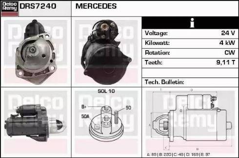 Remy DRS7240 - Стартер autospares.lv