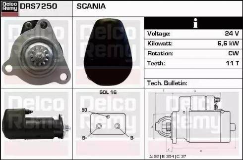 Remy DRS7250 - Стартер autospares.lv