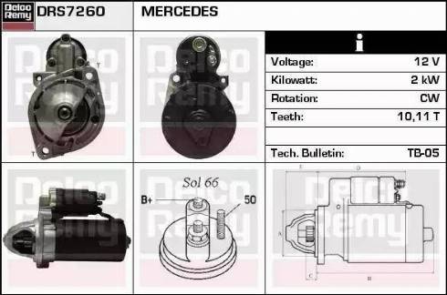 Remy DRS7260 - Стартер autospares.lv