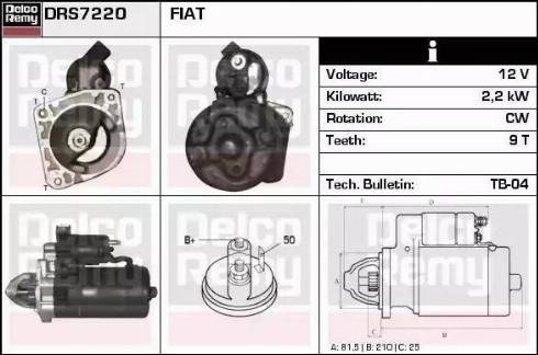 Remy DRS7220 - Стартер autospares.lv