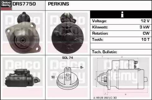 Remy DRS7750 - Стартер autospares.lv