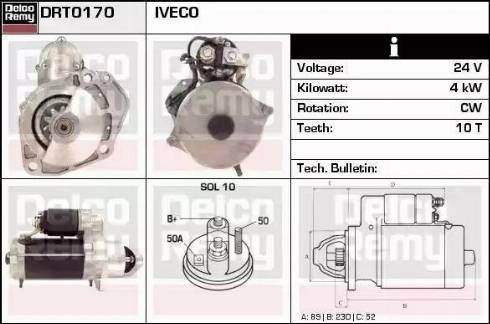 Remy DRT0170 - Стартер autospares.lv