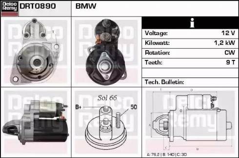 Remy DRT0890 - Стартер autospares.lv