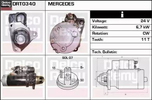 Remy DRT0340 - Стартер autospares.lv